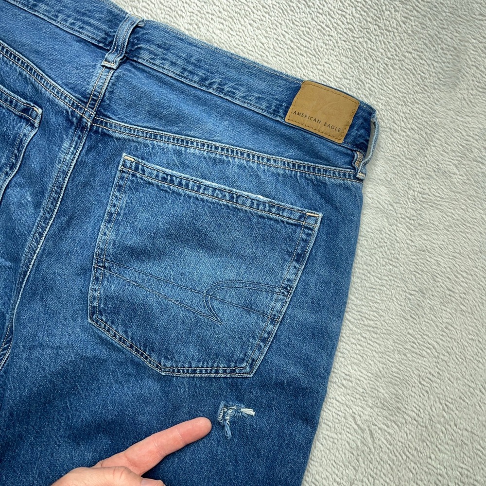 Women's Blue Wide-Leg Flared Jeans - Picture 9 of 10